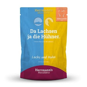 Herrmann’s Selection Salmone e Pollo per Gatti – 100 g, 12 pezzi
