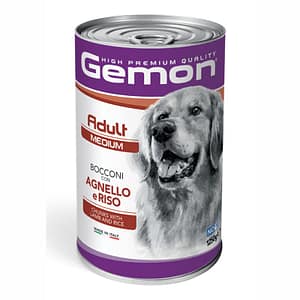Gemon Adult Medium Bocconi con Agnello e Riso per Cani