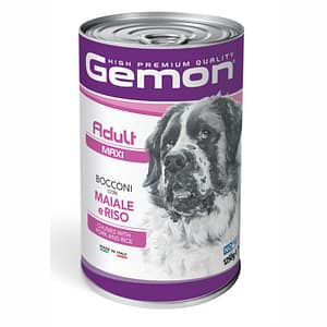 Gemon Adult Maxi Bocconi con Maiale e Riso per Cani – 1250 g