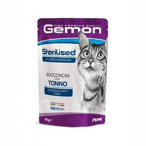 Gemon Sterilised Bocconcini con Tonno per Gatti – 100 g
