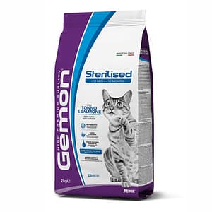Gemon Sterilised con Tonno e Salmone per Gatti – 2 Kg