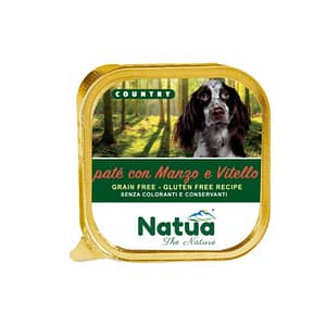 Natua Country Manzo e Vitello per Cani – 300 g, 12 pezzi
