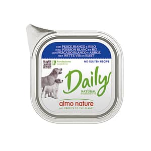 Almo Nature Daily con Pesce Bianco e Riso per Cani – 300 g, Singola