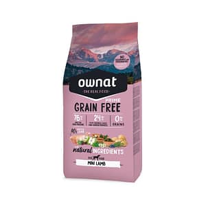 Ownat Dog Prime Grain Free Mini all’Agnello per Cani – 3 Kg