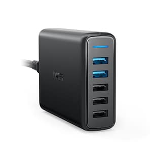 Anker PowerPort Speed 5 nero per interni – nuovo