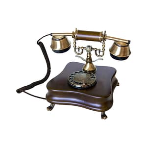 OPIS 1921 CABLE B – Telefono retrò in legno e metallo con quadrante rotante – nuovo