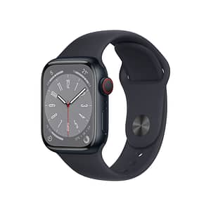 Watch Series 8 OLED 41 mm – Cassa in alluminio da mezzanotte – GPS + Cellulare – Banda sportiva – Mezzanotte – nuovo