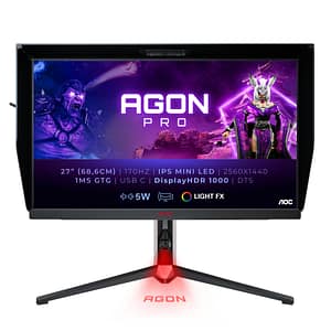 AOC AG274QXM Display PC a schermo piatto da 68,6 cm (27 ) 2560 x 1440 pixel Quad HD LED Nero, Rosso – nuovo