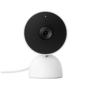 Telecamera di sorveglianza Nest Cam di Google (per interni e cablata), visione notturna, bianco – nuovo