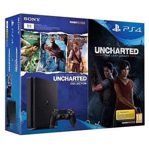 PS4 Slim 1TB + Uncharted l’eredità perduta & Uncharted collection – Ricondizionato – Condizioni eccellenti