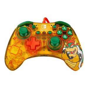 Rock Candy: Lemon Bomb Bowser Verde, Traslucido, Giallo Controller USB analogico/digitale Nintendo Switch, Nintendo Switch Lite, Nintendo Switch OLED – nuovo