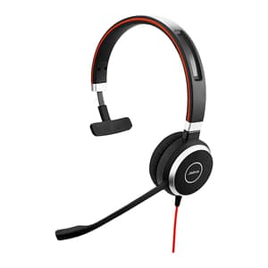 Jabra Evolve 40 MS Mono Cuffie cablate ad archetto per ufficio/centro chiamate Nero – nuovo