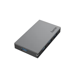 Hama 00200115 hub e concentratore USB 3.2 Gen 1 (3.1 Gen 1) Type-A 5000 Mbit/s Antracite, Grigio – nuovo