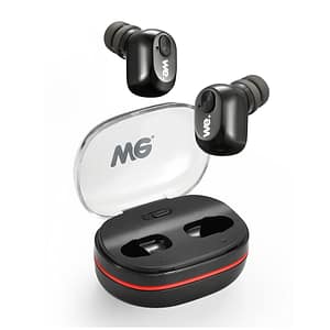 WE Auricolare Bluetooth 5.0 senza fili, 6 ore di durata della batteria, accoppiamento automatico, auricolare stereo Hi-FI per iPhone e Android – Nero – nuovo