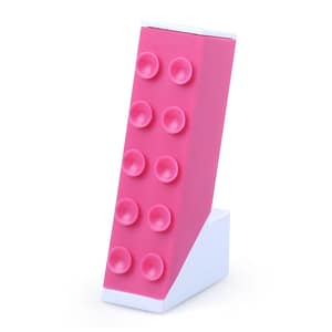 WE 2600mAh Batteria esterna USB con supporto – Compatta con 1 porta USB da 1A – Rosa e bianco – nuovo