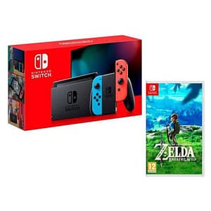 Switch Neon 32GB + The Legend of Zelda: Breath of The Wild, rosso, blu – Ricondizionato – Condizioni eccellenti