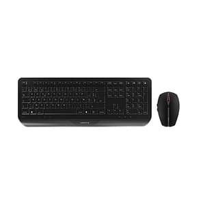 CHERRY Gentix Tastiera da tavolo Mouse RF senza fili incluso AZERTY belga Nero – nuovo