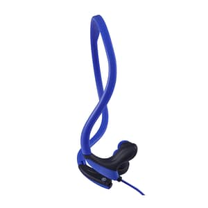 WE Cuffie sportive cablate con pulsante micro ON/OFF, cuffie intrauricolari leggere con microfono, archetto da collo, perfette per la corsa, il jogging e la palestra – Blu – nuovo