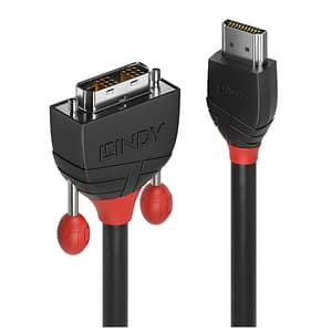 Lindy 36275 cavo video e adattatore 10 m HDMI Tipo A (Standard) DVI-D Nero, Rosso – nuovo