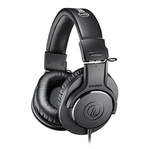 Cuffie Audio-Technica ATH-M20X nere con archetto, cavo staccabile da 3 metri, morbidi cuscinetti circumaurali e suono professionale bilanciato per un’immersione sonora ottimale – nuovo