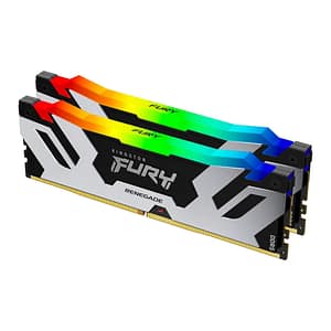 Kingston Fury? Renegade RGB DDR5 – 32 GB (2 x 16 GB) – 6400 MT/s C32 – Intel XMP 3.0 – Nero/Argento – nuovo