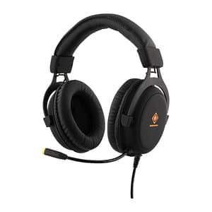 Deltaco Gaming – DH310 – Cuffie da gioco a LED, altoparlanti stereo da 57 mm, pelle PU, PC/MAC/Console/Mobile – nuovo