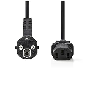 Nedis CEGP10000BK20 cavo di alimentazione Nero 2 m Presa di alimentazione IEC 320 tipo F – nuovo