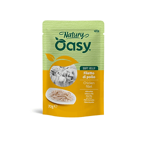 Oasy Natury Soft Jelly al Pollo in busta per Gatti – 70 g, Singola