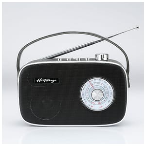 Radio AM/FM in stile retrò Halterrego, BT V5.0, lettore di schede USB e micro SD, 3 W RMS, Aux IN e presa per cuffie. Adattatore o porta USB-C, Nero – nuovo