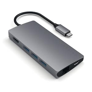 Satechi Adattatore multiplo V2 Dock st. USB 3.2 Gen 1 (3.1 Gen 1) Type-C Grigio – nuovo