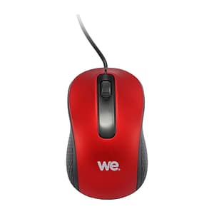 WE Mouse cablato 1200 DPI Connessione USB – Ambidestro ultraleggero – Compatibile con PC/Mac – Rosso – nuovo
