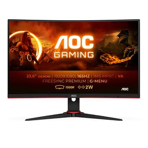 AOC G2 C24G2AE/BK 59,9 cm (23,6 ) 1920 x 1080 pixel Full HD LED Monitor PC a schermo piatto Nero, Rosso – nuovo