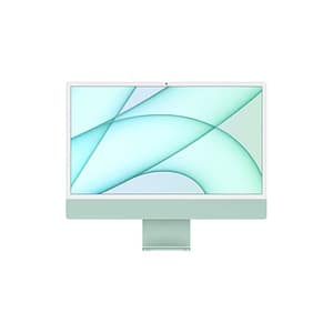 iMac 24  – Chip Apple M1 – 8 GB di RAM – 256 GB di memoria – GPU a 8 core – Verde – Ricondizionato – Condizioni eccellenti