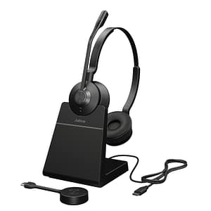 Jabra Engage 55 Cuffie wireless ad archetto per ufficio/centro chiamate Nero, Titanio – nuovo