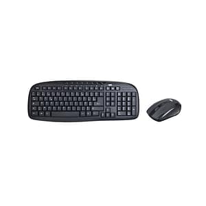 WE 1600 DPI Wireless Keyboard + Mouse Bundle / 8 tasti multimediali 2,4 GHz / Plug & Play / 8 m di distanza Funzione Sleep – nuovo