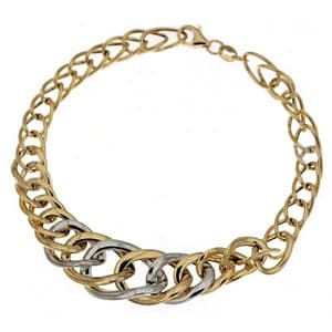 Bracciale donna in oro giallo e bianco 803321719128