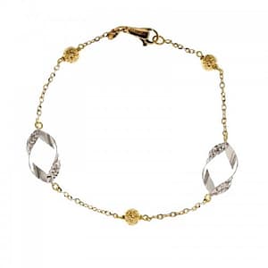Bracciale da donna Oro giallo e bianco 803321724444
