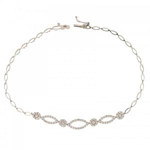 Bracciale semirigido donna in oro bianco 803321727349