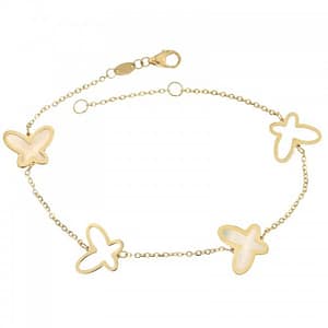 Bracciale donna in oro giallo farfalle 803321733399