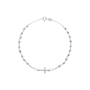 Bracciale Rosario Unisex Oro Bianco GL102093