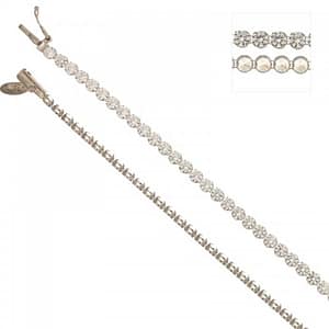 Bracciale tennis unisex in oro bianco 803321712616