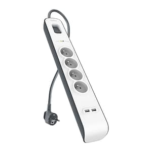 Belkin BSV401CA2M protezione contro le sovratensioni Nero, Bianco 4 uscite CA 2 m – nuovo