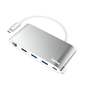Hama 00200111 docking station USB 3.2 Gen 1 (3.1 Gen 1) Type-C Argento, Bianco – nuovo