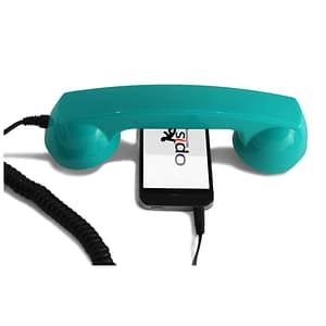 Microtelefono retrò per smartphone Android – Blu – nuovo