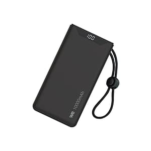 WE Batteria di emergenza, Power Bank, 10.000 mAh, PD 18W 1 porta USB-A, 1 porta USB-C per la ricarica simultanea – Nero – nuovo