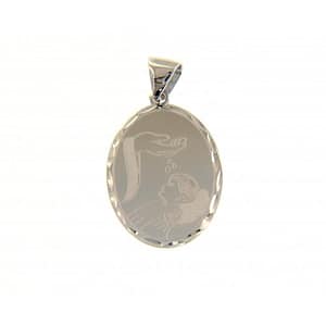 Medaglia Ciondolo da Battesimo Oro Bianco GL-SON221665