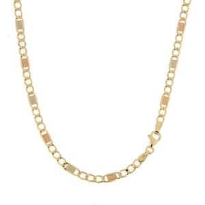 Collana Uomo in Oro Giallo Bianco e Rosa GL100035
