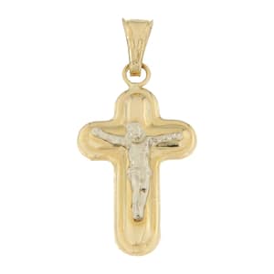 Croce da uomo in Oro Giallo e Bianco 803321708508