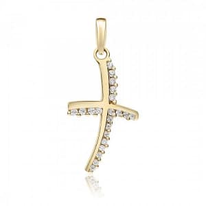 Croce da donna in Oro Giallo GL100002