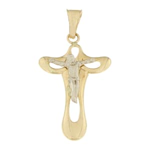 Croce Uomo Oro Giallo Bianco GL100506